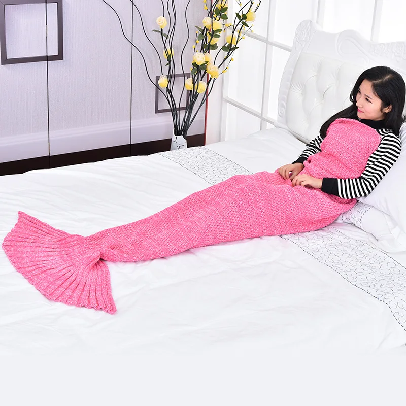 Бестселлер, шерстяное одеяло русалки, вязаный рыбий хвост из детского кашемира, дышащий, мягкий и удобный