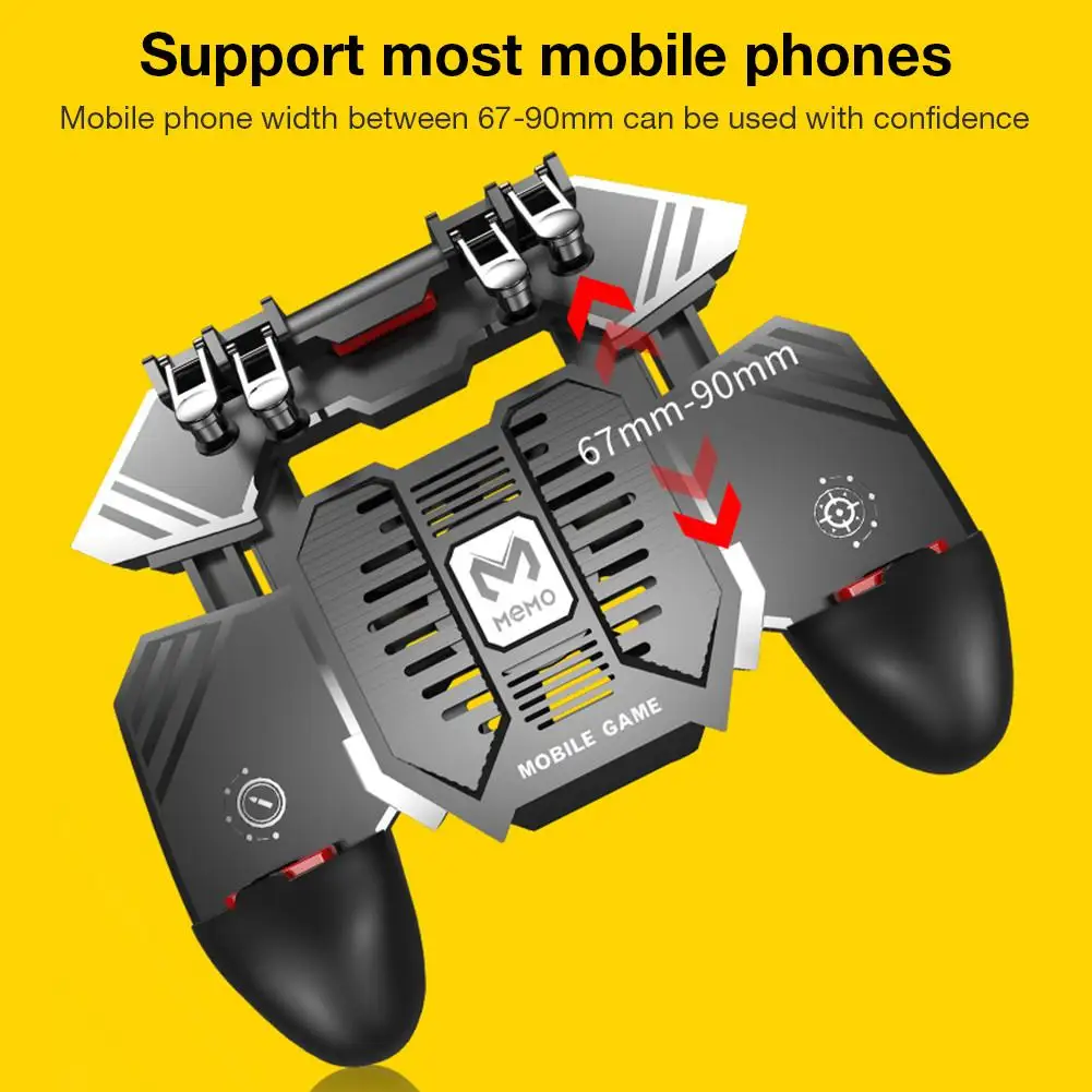  Game Helper Controller AK77 MEMO Mobile Phone Game Handle For PUBG Six Finger Fingers PUGB Handle W