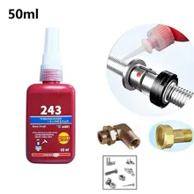 

50ml 243 Screw Lock Threadlocker Caulking Agent Thread Sealants Anaerobic Adhesive Sealer Sealing Glue For Metal Medium Strength