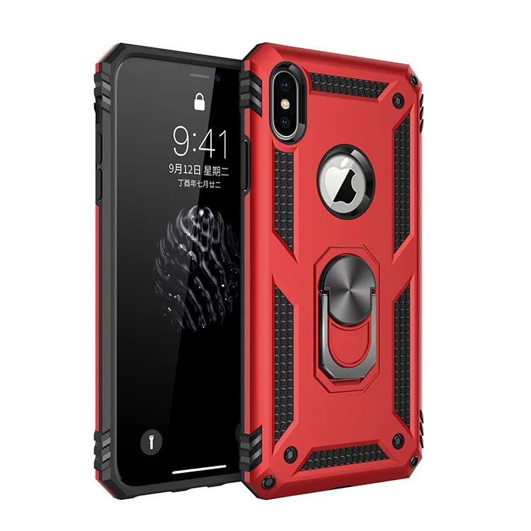 Противоударный защитный чехол для iPhone X XR XS 11 Pro Max 5 5S SE 6 6S 7 8 Plus магнитный держатель
