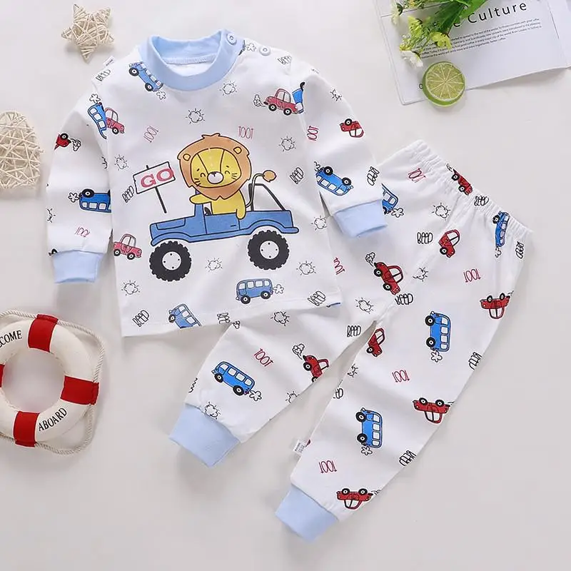 Cartoon Design Boutique Baby Clothes Baby Girls Long Sleeve Sets 6 9 12 18 Month Kids Wear Suits Autumn Pure Cotton Pajamas baby clothing set essentials Baby Clothing Set