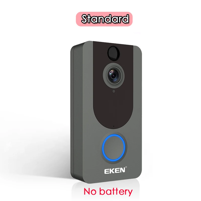 Eken V7 1080P смарт WiFi видео дверной звонок камера визуальный домофон с колокольчиком IP дверной звонок беспроводная домашняя камера безопасности - Цвет: Standard
