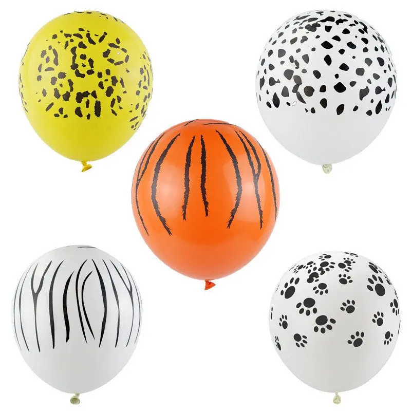 

cartoon cow leopard foot Tiger Print 10 x 12 "animal thickened printing latex balloon birthday party decoration