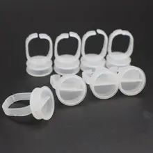 100 шт большой размер 1,6 см диаметр тату чернила кольца делятся на две части Перманентный макияж Пигмент кольцо чашка шапочка для татуажа аксессуары