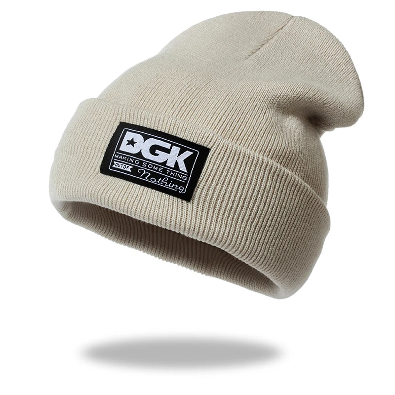 New Warm Knitted Beanie Boy Girl Autumn Winter Lady Casual Embroidered Cap Hat For Women Men_voghion.com