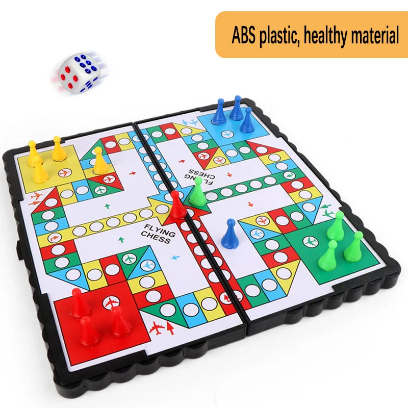 Foldable Flying Chess Crawling Mat para crianças, jogo de tabuleiro  portátil, tapete de acampamento, jogos de família, brinquedos para viagens