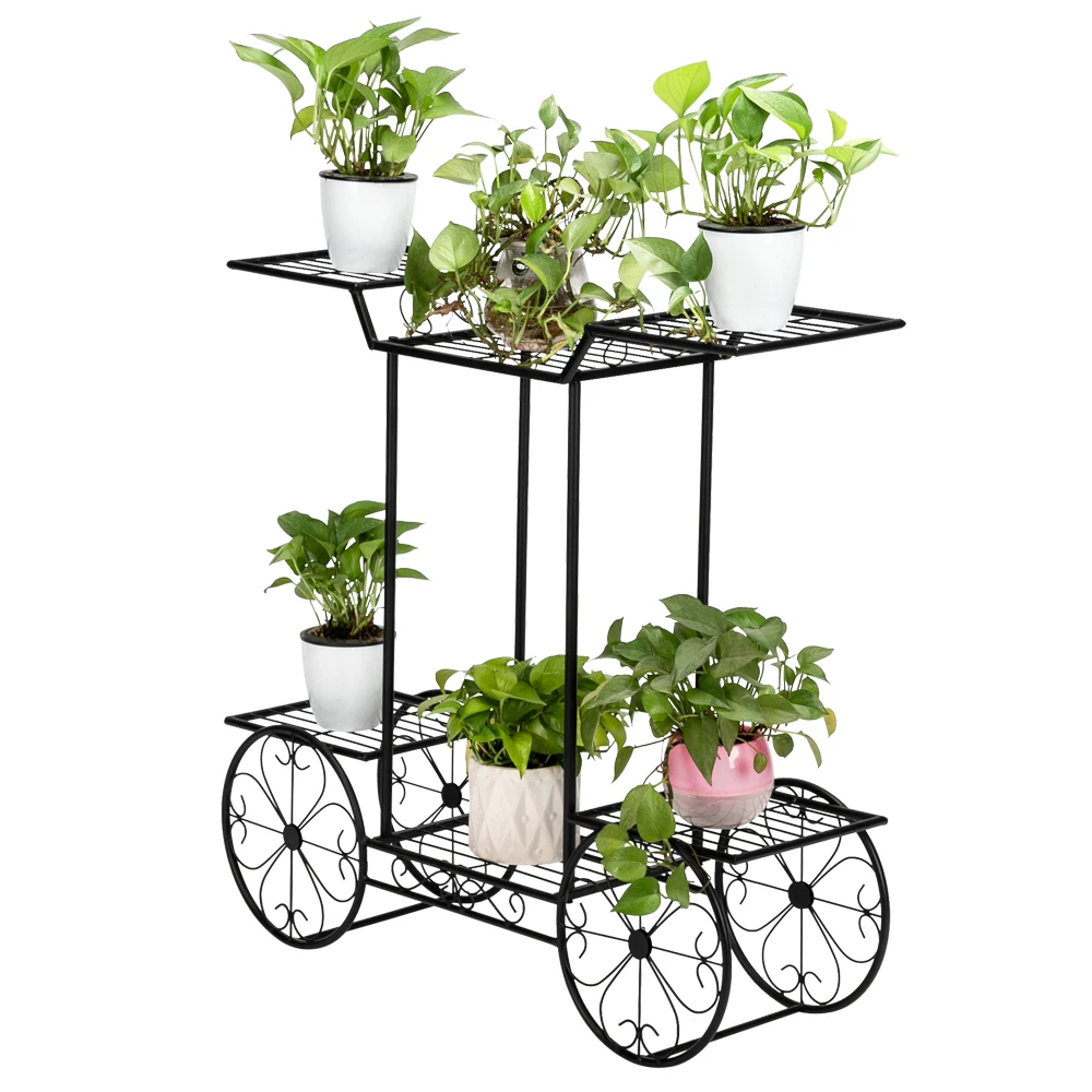 

Plant Stands Indoor Metal Flower Holder Racks Shelves,Garden Decoration Plant Flower Stand Shelf for Garden Home Office