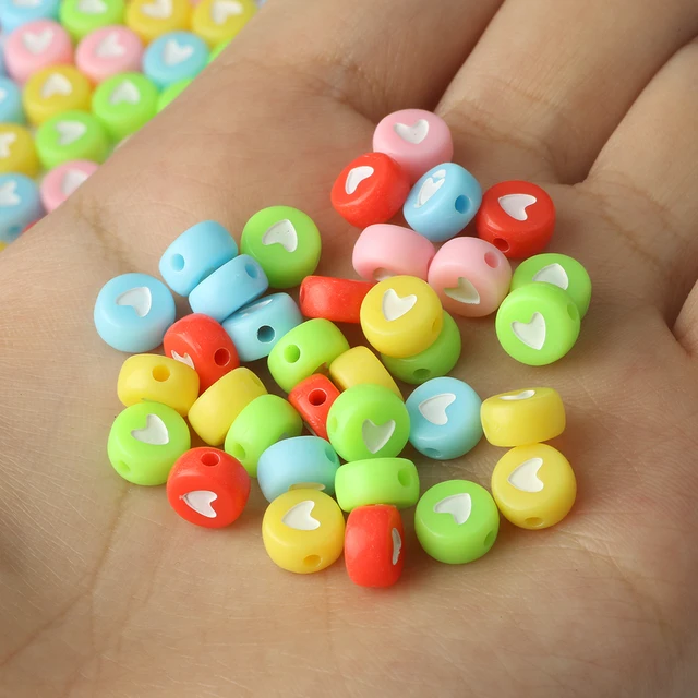 Mixed Letter Acrylic Beads Round Flat Alphabet Digital Cube Loose Spacer Beads For Jewelry Making Handmade Diy Bracelet Necklace Mixed Letter