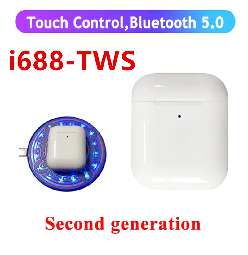 

i688 TWS magnetic Pop up Separate use Wireless Earphone Wireless Charging with sensor PK i80 i500 i1000 i200 i9000 i10000 tws