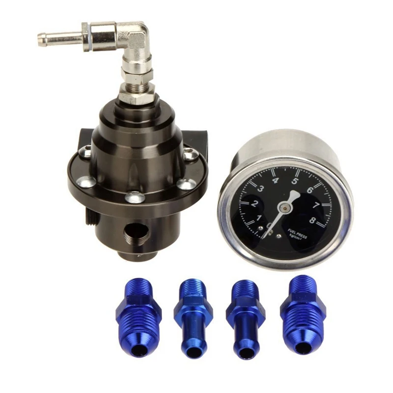 

High Performance Car Fuel Pressure Gauge Adjustable Fuel Pressure Regulator Titanium