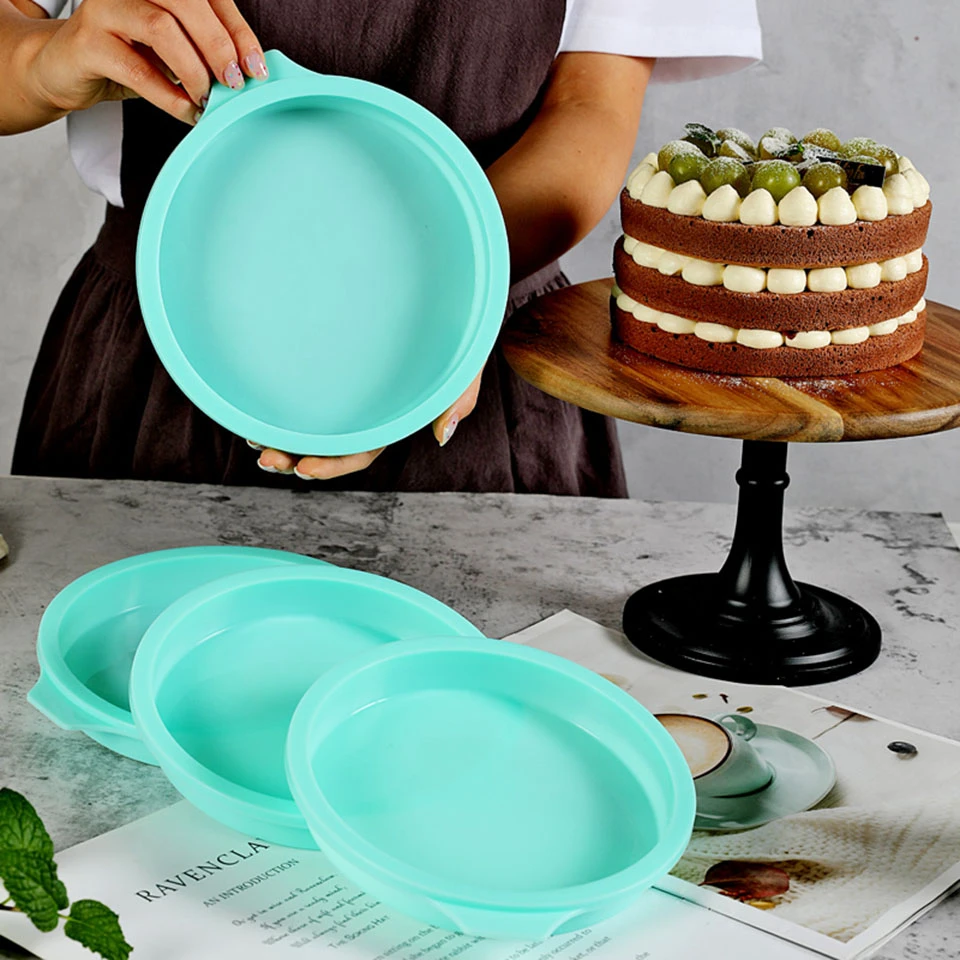 8" Silicone Rainbow Cake Bread Pastry Mould Bakeware Mousse Mold Baking Pans 