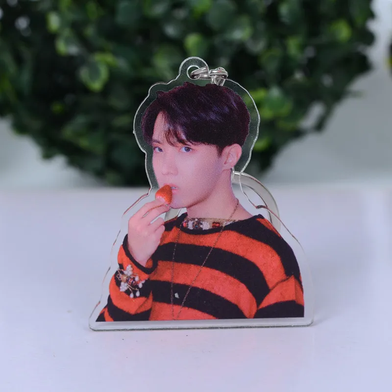 Kpop bangtan boys "RM" V "JIN" SUGA "и т. Д. Персонализированный брелок с изображением для женщин и мужчин ювелирные изделия Bangtan аксессуары-фурнитура - Цвет: Красный