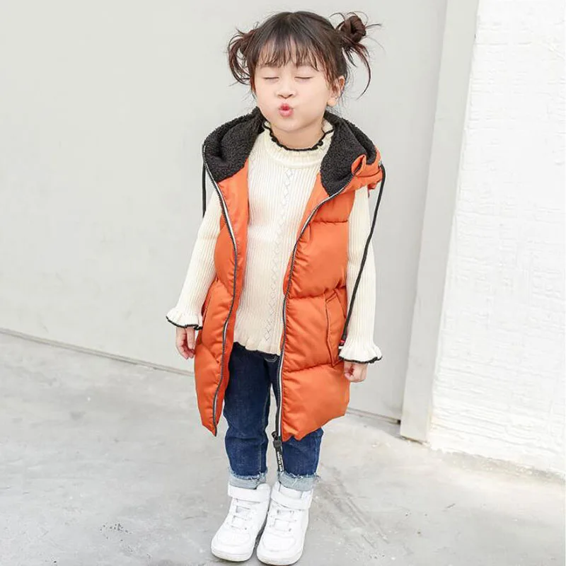 Ceny Kamizelka dziecięca dziecięca odzież wierzchnia płaszcze zimowe odzież dziecięca ciepła bawełniana kamizelka dziecięca z kapturem dla chłopięca i dziewczęca kamizelka dla wieku 3 7 lat