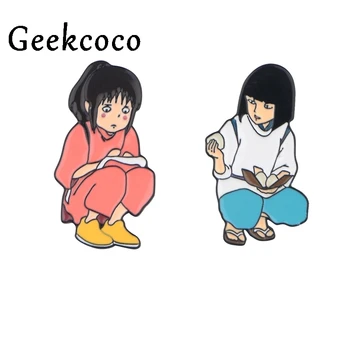 

10pcs/lot J1424 Movie Spirited Away Character Cartoon Enamel Pins Brooch Badge Women Men Lapel Backpack Bags Anime Jewelry Gifts