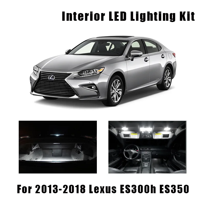 12 шт. лампочки для внутреннего освещения багажника двери Lexus ES300h ES350 2013 2016