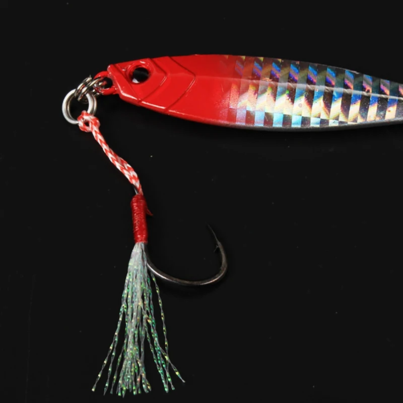 

5pcs/set Barbed Hooks With Colorful String Iron Ocean Boat Fishing Fishhooks For Sturgeon Fishing Accessories