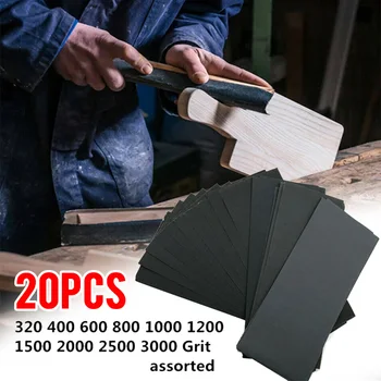 

20Pcs Sandpaper Silicon Carbide Plated Grinding metal Glass Replacement