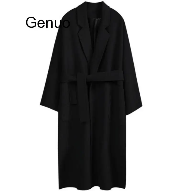Autumn Winter Woolen Overcoat Solid Cardigan Sweater Long Sleeve Coat Loose Women  Coats Outwear 2020 New Arrival