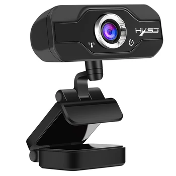 

HD USB Webcam with Mic 1080P 720P 30fps Fixed Focus High-end Video Call Web Camera Black Wide Angle Lens