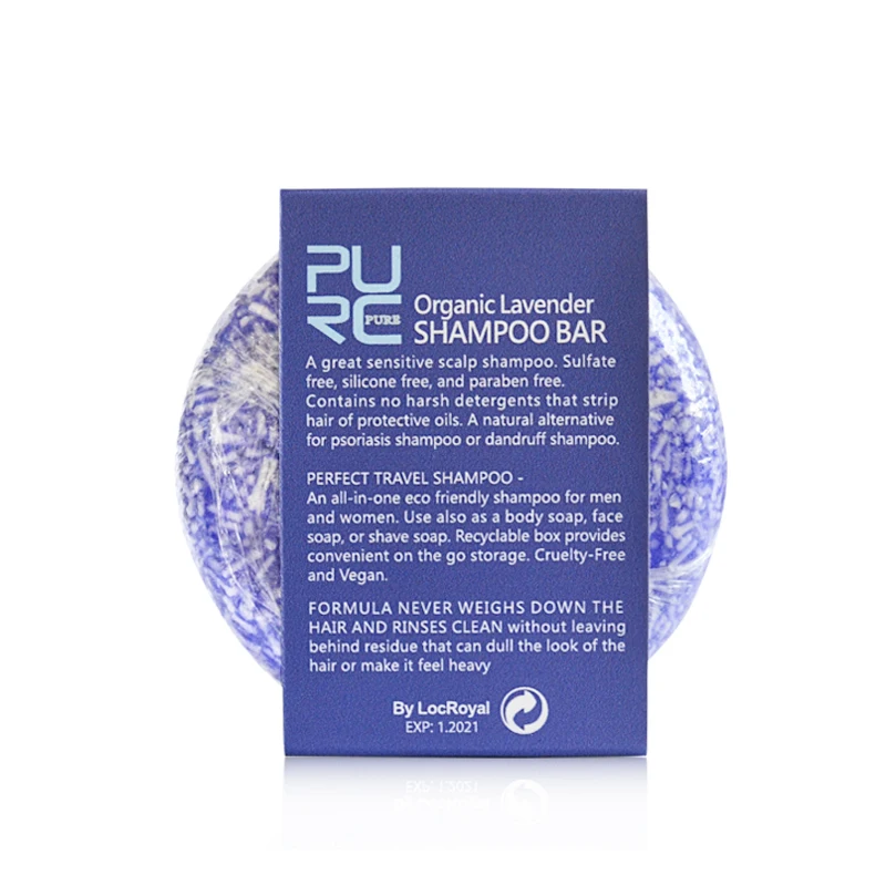 Barra de Cuidados com o Cabelo Purc Orgânico Artesanal Lavanda Shampoo Conjunto Hidratante Anti-caspa Prurido Sólido Sabão Seco Barra 4 ??800x800-XYC2
