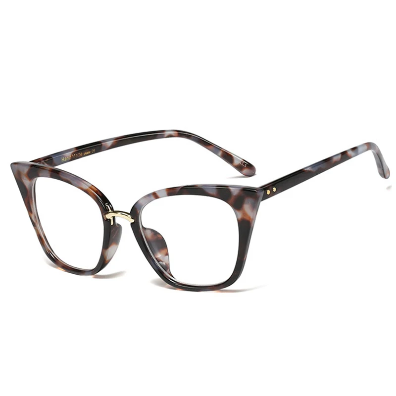 KEHU, Ретро стиль, кошачий глаз, очки для женщин, фирменный дизайн, легкая оправа для очков, женские, не оптические очки, оправа, очки - Цвет оправы: Amber Frame