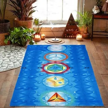 

Tapestry Blanket Scarf Shawl Colorful Polyester Tassel 150x75cm Breathable For Beach N66