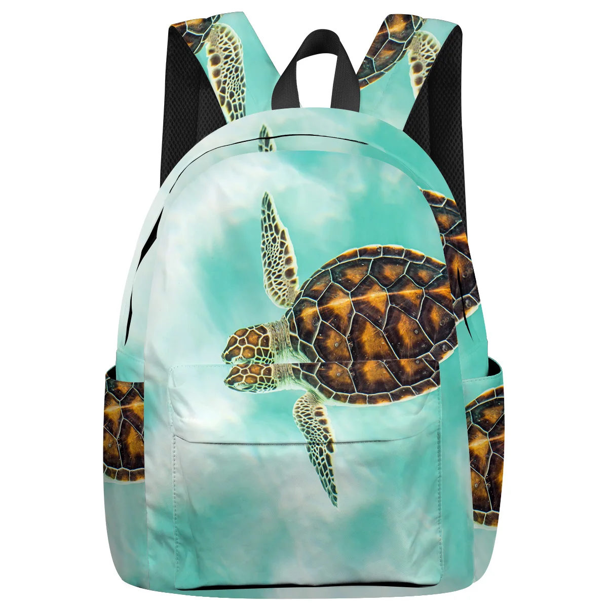 

WHEREISART Sea Turtle Backpacks Bottle Side Pockets Outdoor Activities Laptop Backpacks Business Daypack Outdoor Backpack