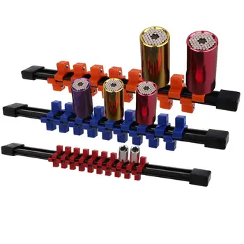 

3pcs/set Universal Industrial Plastic Double Sided Sleeve Socket Rail Holder Organizer 1/4 3/8 1/2