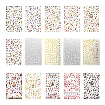 

1 Sheet Winter Christmas Slider Nail Decals Nail Art Sticker DIY Manicure Water Accessory Transfer Foil Xmas Gift