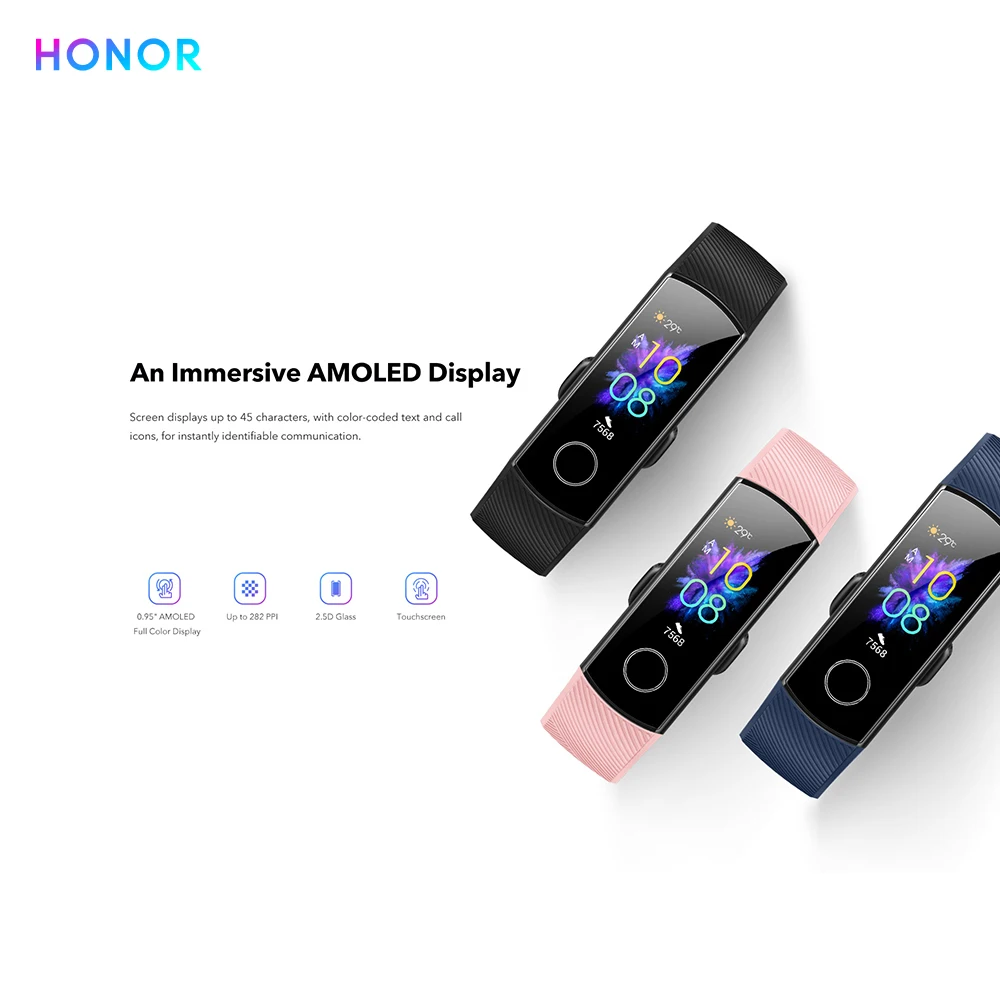 Оригинальный Смарт браслет Huawei Honor Band 5 водонепроницаемый фитнес трекер для сна