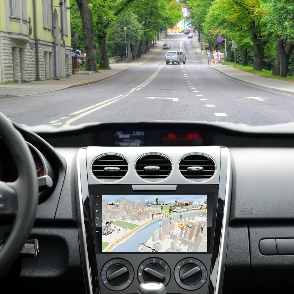 9 дюймов Android 9,1 Автомобильный gps для Mazda CX7 2008- навигация головное устройство тире стерео радио мультимедийный плеер Wifi Bluetooth