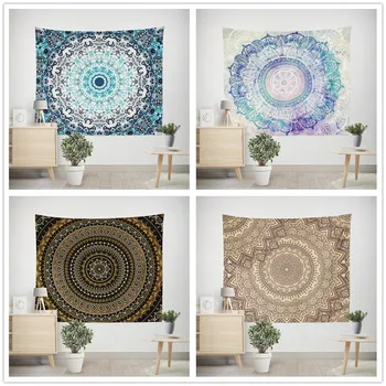 

Mandala Indian Tapestry Twin Hippie Wall Hanging Bedspread Throw Cover Bohemian Beach Mat Table Cloths Home Art Decor Blanket