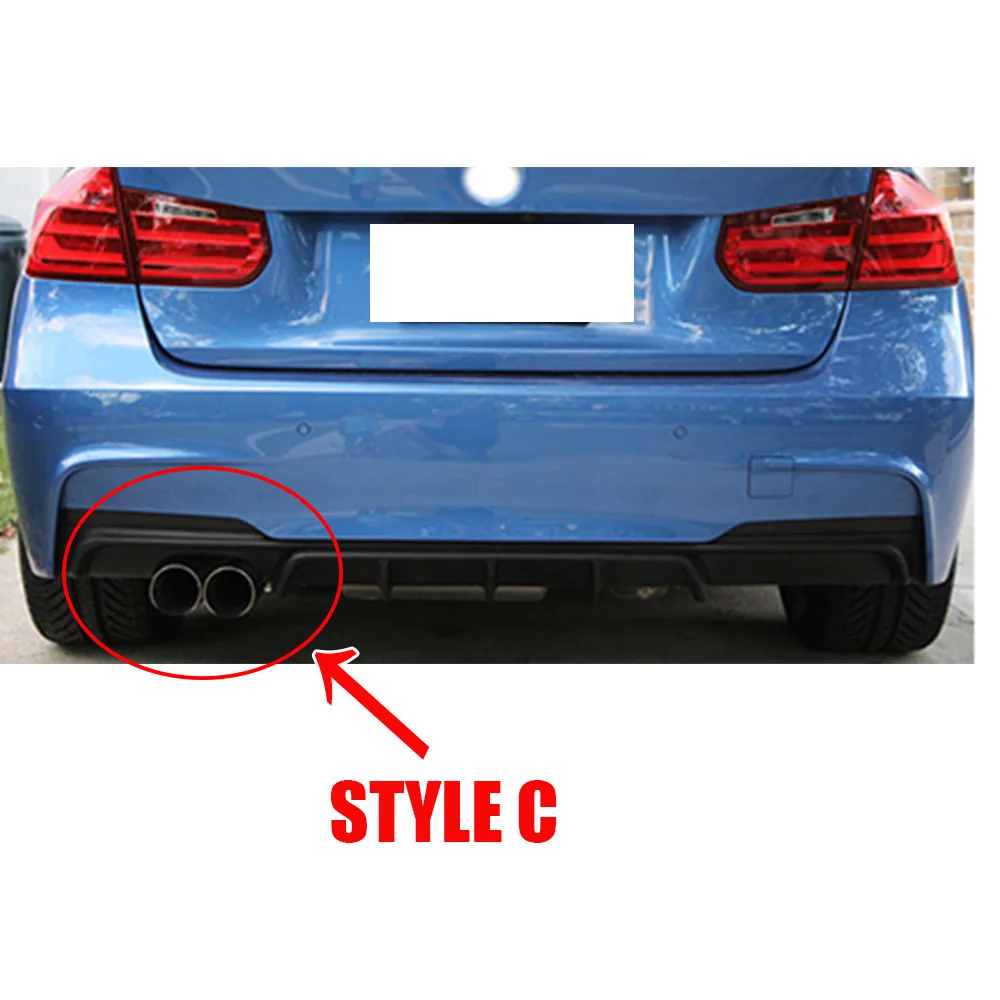 MP Style F30 Carbon Fiber Rear Bumper Lip Diffuser for BMW F30 318 320 328 335 340 with M Package 2012 - Цвет: ABS C Style