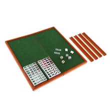 Mini conjunto de Mahjong Multi-color portátil Vintage Mahjong raro chino juguete familia juegos de regalo