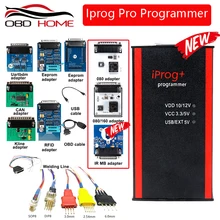 Programmateur de clé de voiture Iprog + V84, Support de Correction de kilométrage IMMO + réinitialisation de l'airbag, Iprog Pro jusqu'en 2019, Carprog/Digiprog/Tango