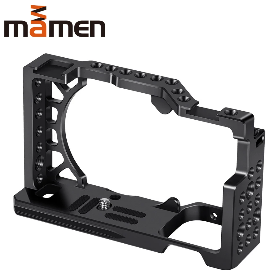 

MAMEN Camera Cage With 1/4" 3/8'' Screw holes Cold Boot seat Aluminum Alloy Photography Accessories for Sony A6300/A6400/A6500