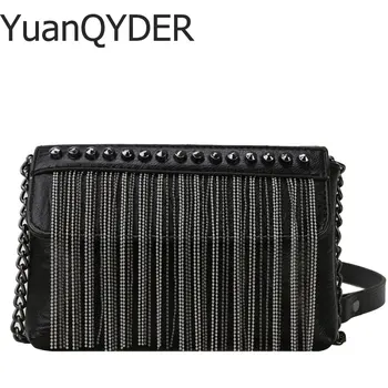 

Mini Leather Crossbody Bags For Women 2020 Tassel Chain Shoulder Messenger Bag Lady Travel Purses and Handbags Cross Body Bag