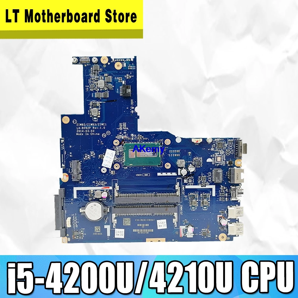 ZIWE1/ZIWB2/ZIWB3 LA-B092P For Lenovo B50-70 N50-70 Motherboard i5-4200U/4210U CPU Rev: 1 motherboard Test | Компьютеры и офис