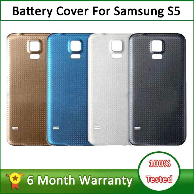 Per Samsung Galaxy S5 Coperchio Posteriore Della Batteria I9600 G900 S5 Alloggiamento Posteriore Custodia Della Porta Della Batteria Parte Di Ricambio
