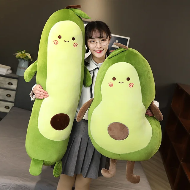 55-115cm Cute Simulation Avocado Plush Toy Soft Fruit Pillow Stuffed Cartoon Sofa Cushion Kids Girls Birthday Gifts 1