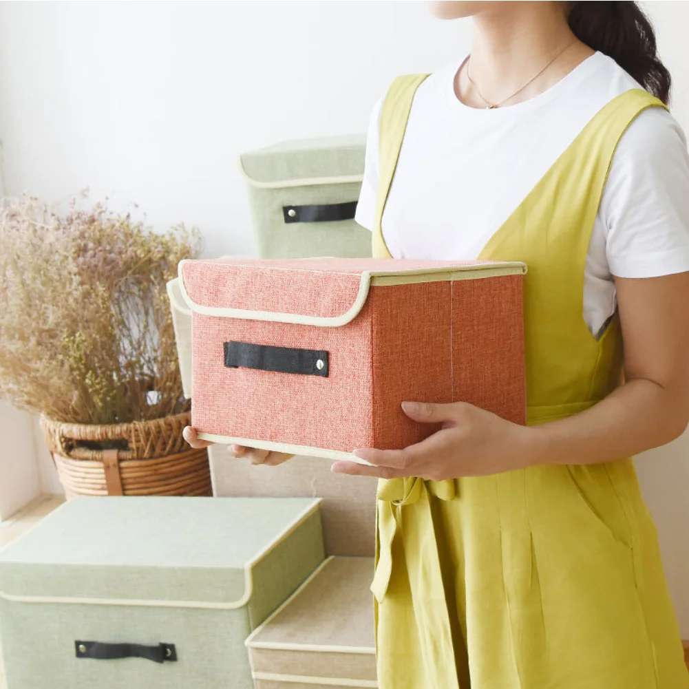Cotton Linen Storage Baskets Containers 