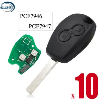 

10PCS/LOT, 2 Button Remote Key Control Keyless Fob 433MHZ With PCF7946/PCF7947AT Chip For 2001-2006 VA2 Blade