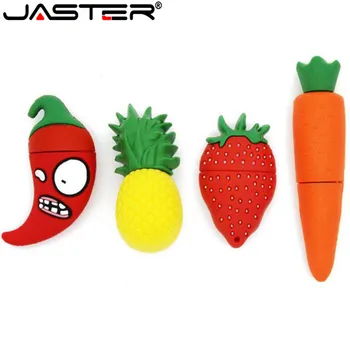 

JASTER Fruit and vegetable strawberry banana pineapple USB Flash Drive 32GB Pen Drive 16GB 8GB 4G Cartoon U disk