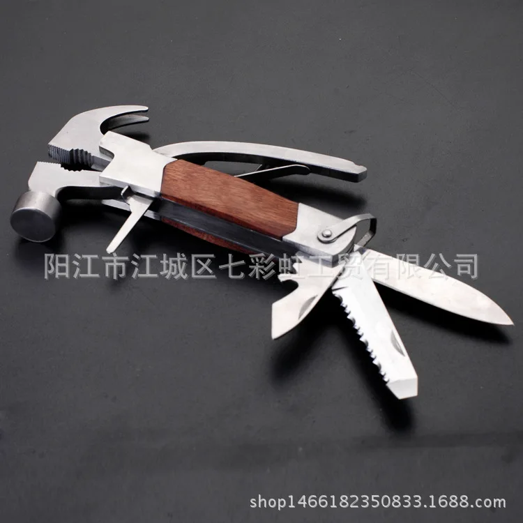 

Carry-on Carriable Multi-functional Color Wood Stainless Steel yang jiao fu Hammer Car Camping Outdoor Firefighting Defensive BE