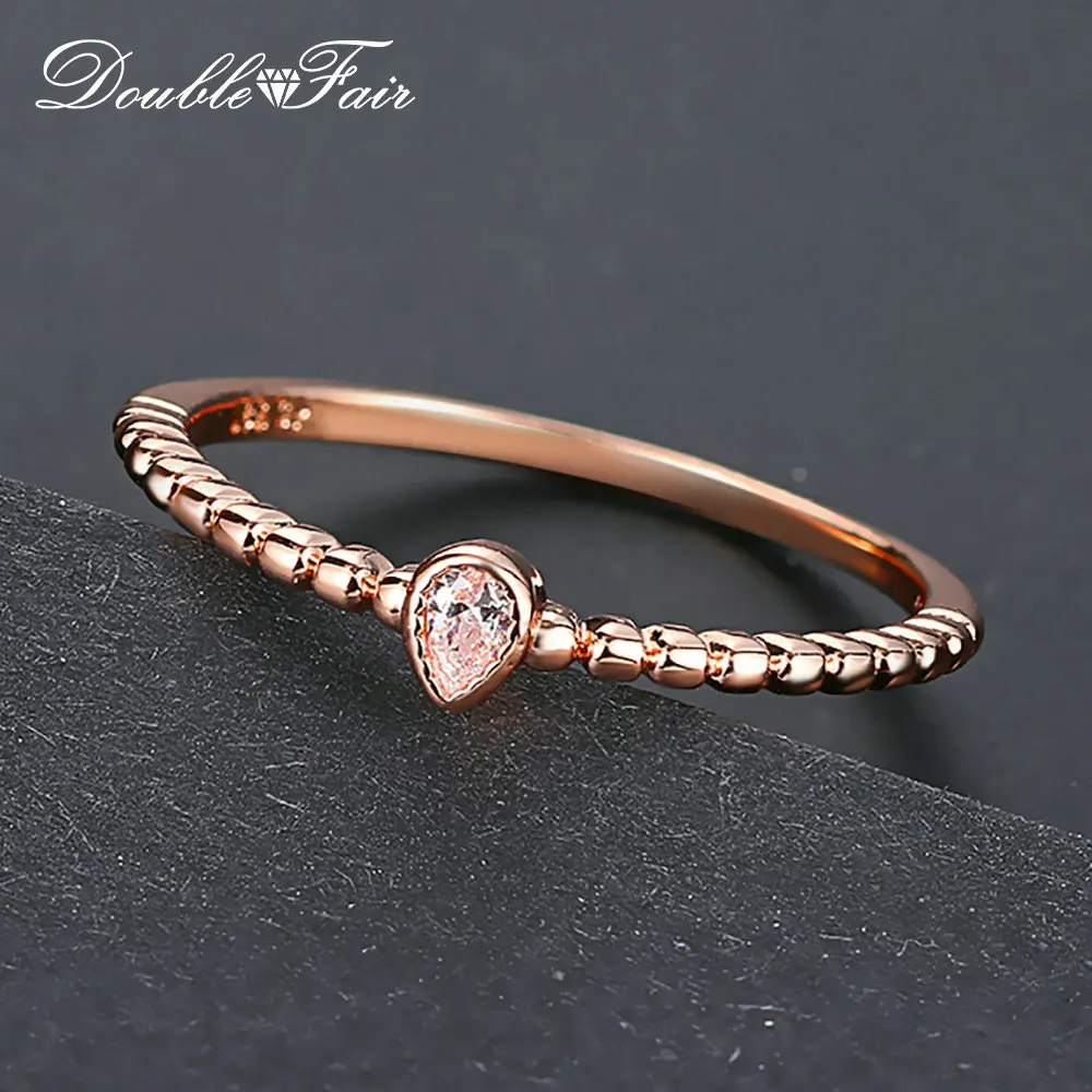 

Simple 1mm Wide Finger Rings For Women Girls 2019 New Water Drop Shape Zirconia Crystal Jewelry Ring DFR421M