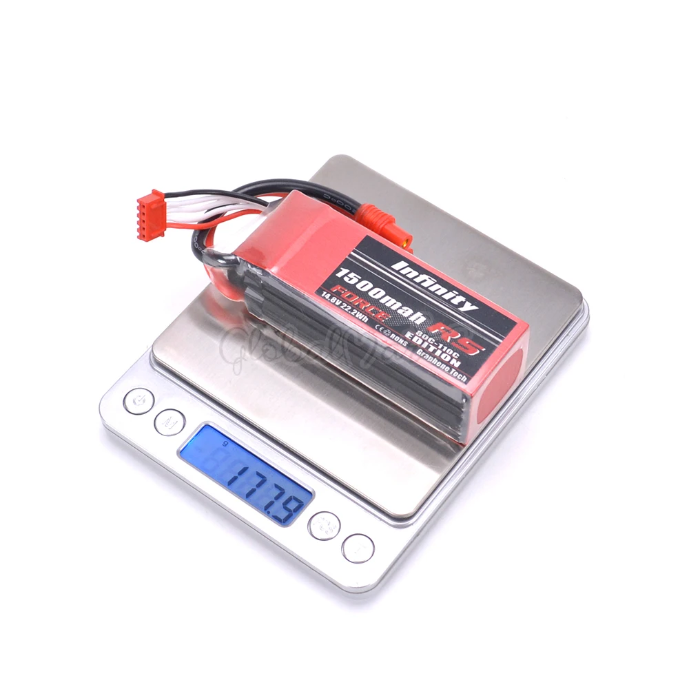Перезаряжаемые Lipo Батарея Infinity 1300 мА/ч, 100C-200C/1500 мА/ч, 80C-110C 4S1P 4S 14,8 V RS FORCE EDITION для Квадрокоптер с дистанционным управлением Батарея