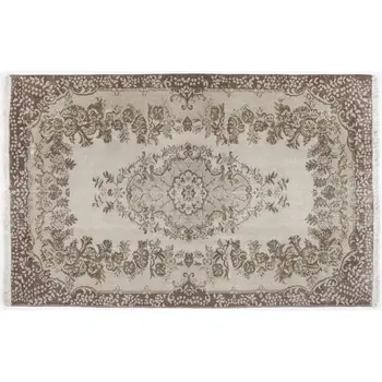 

Handmade Beige Vintage English English Area Rug 178x276 Cm-5'10''X9'1''