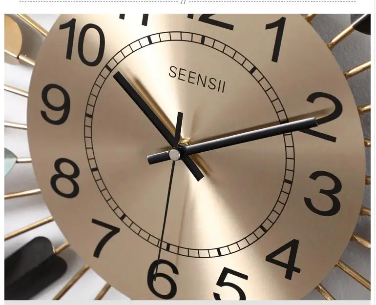 Американские кованые железные настенные часы в форме солнца подвесные украшения