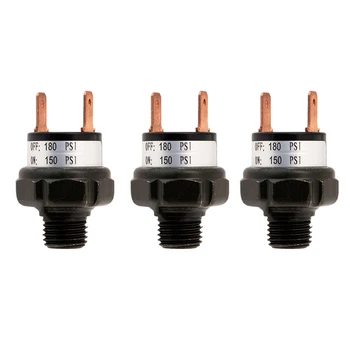 

Npt 1/4 Air Compressor Tank Pressure Control Switch 150 Psi On-180 Psi Off Air Ride Suspension(3Pk)