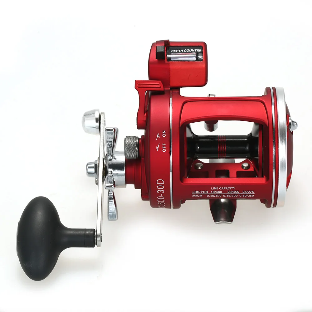

12 Ball Bearings Fishing Reel Trolling Reel with Line Counter Alarm Bell Drum Reel Carp Fishing Tackle De Pesca